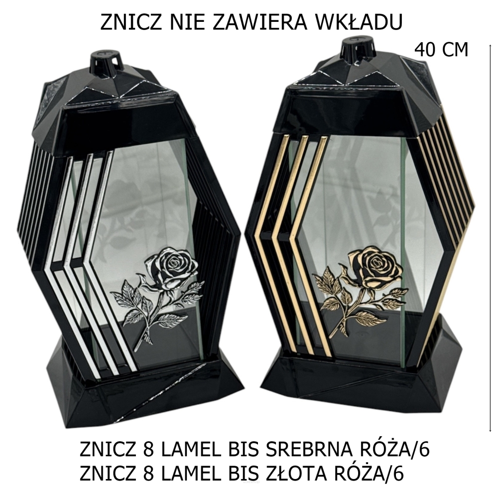 ZNICZ 8 LAMEL BIS ZŁOTA RÓŻA