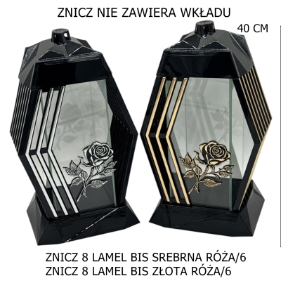 ZNICZ 8 LAMEL BIS ZŁOTA RÓŻA