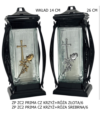 ZP ZC2 PRIMA CZ KRZYŻ+RÓŻA SREBRNA
