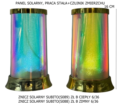 ZNICZ SOLARNY SUBITO(S089) ZŁ B CIEPŁY