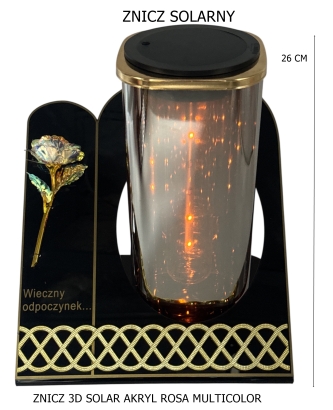 ZNICZ 3D SOLAR AKRYL ROSA MULTICOLOR