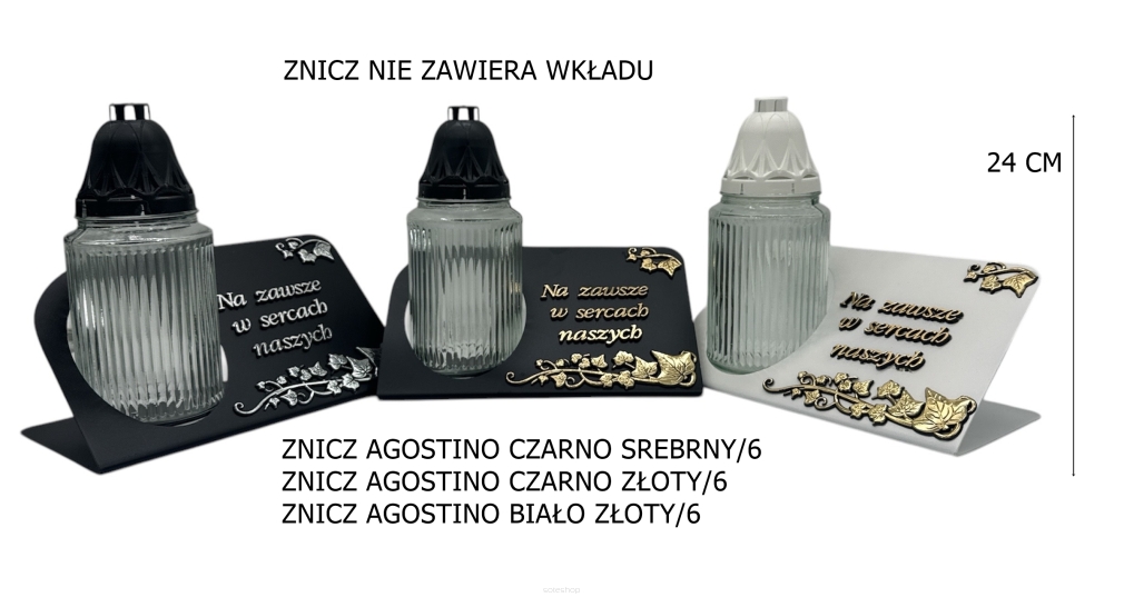 ZNICZ AGOSTINO CZARNO SREBRNY