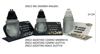ZNICZ AGOSTINO CZARNO SREBRNY